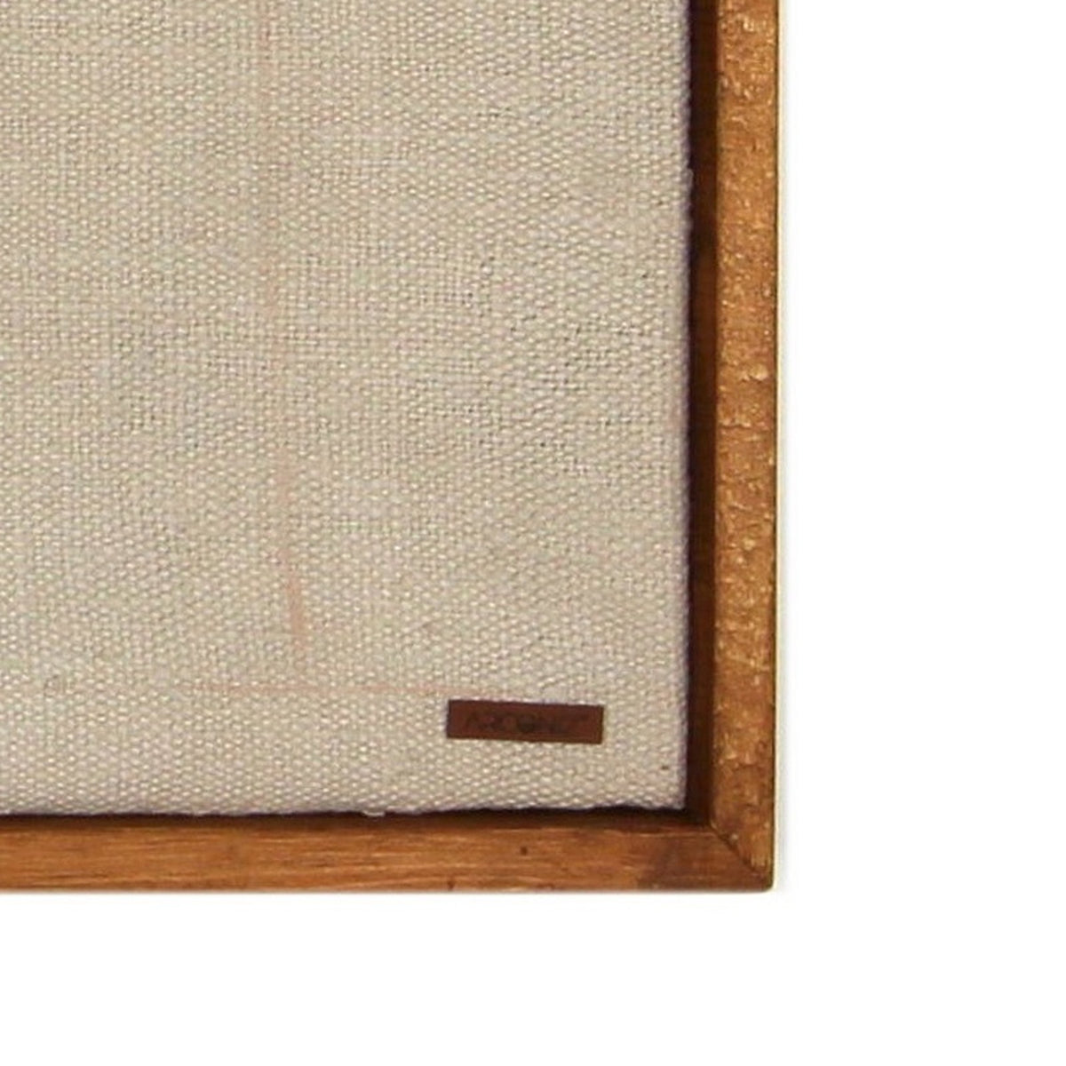 Solid wood frame corner and Arconiz maker's label - WA-FSH-RED-8855-053