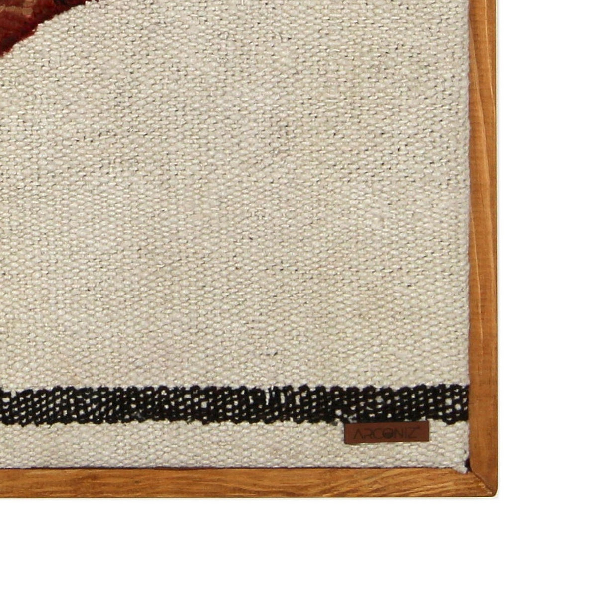 Solid wood frame corner and Arconiz maker's label - WA-FSH-DEE-6060-057