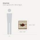 Size guide: 24" x 24" shown against a 6 ft / 183 cm figure - WA-FSH-DEE-6060-057