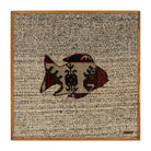 Cream & Red Kilim Fish woven wall art 24" x 24" - WA-FSH-CRE-6060-059 - Arconiz