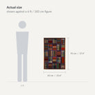 Size guide: 26" x 37" shown against a 6 ft / 183 cm figure - WA-PCH-VIO-6595-061