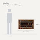 Size guide: 43" x 27" shown against a 6 ft / 183 cm figure - WA-BRD-RUS-11069-077