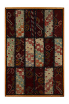 Cream & Aqua Kilim Patchwork woven wall art 28" x 41" - WA-PCH-CRE-70105-079 - Arconiz