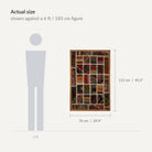 Size guide: 30" x 45" shown against a 6 ft / 183 cm figure - WA-PCH-RUS-76115-085