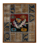 Kilim Fish Patchwork woven wall art 26" x 30" - WA-PFH-RED-6576-086 - Arconiz