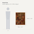 Size guide: 31" x 41" shown against a 6 ft / 183 cm figure - WA-PCH-ORA-80104-087