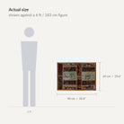 Size guide: 35" x 26" shown against a 6 ft / 183 cm figure - WA-PCH-DUC-9065-088