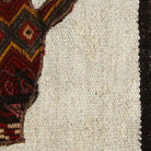 Close-up of the handwoven kilim weave - Hand & Cactus Folk Motif on Ivory - WA-FLK-BRO-9565-089 - Arconiz