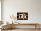 Hand & Cactus Folk Motif on Ivory woven wall art in a second styled room setting, for scale - WA-FLK-BRO-9565-089